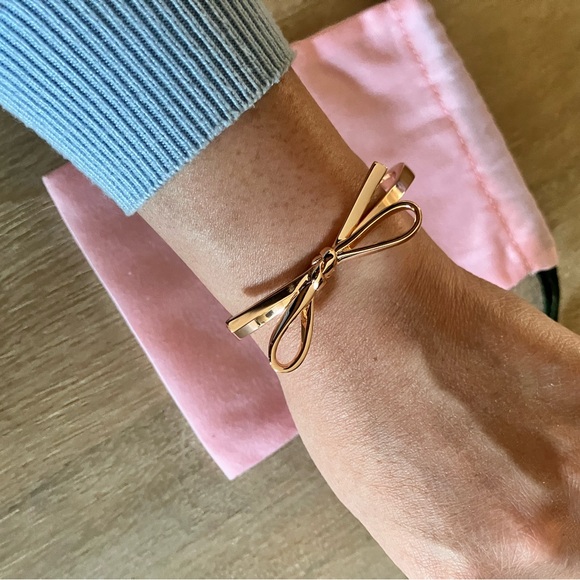 kate spade Jewelry - kate spade Skinny Mini Bow Bangle in Rose Gold
